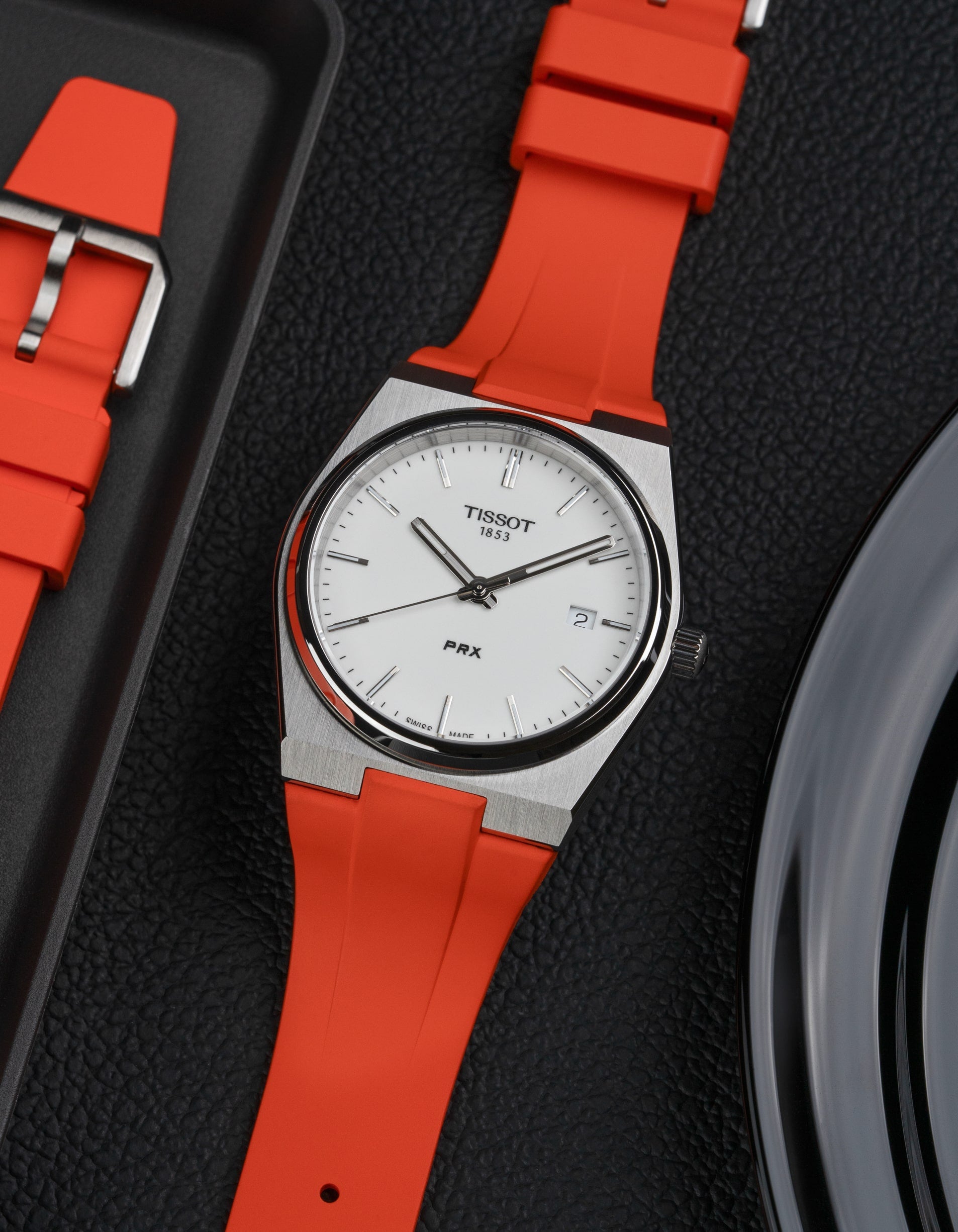 FKM Strap for Tissot PRX Quartz 40mm White