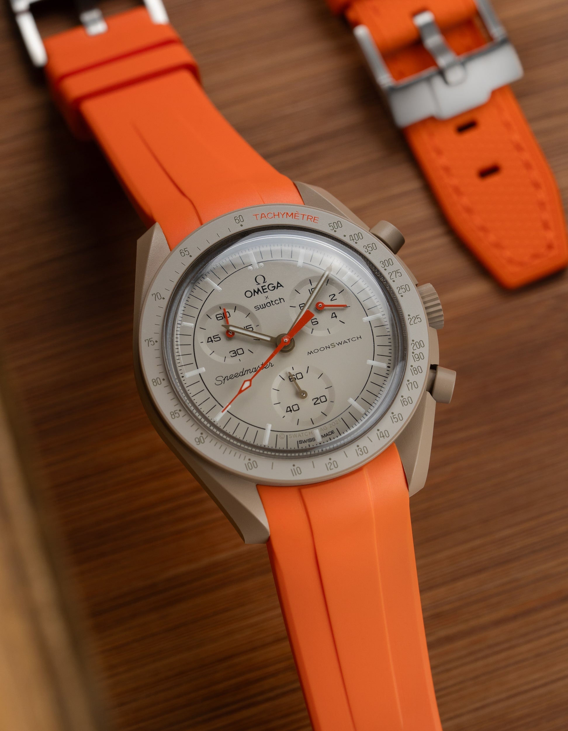 Curved Rubber Strap - Orange