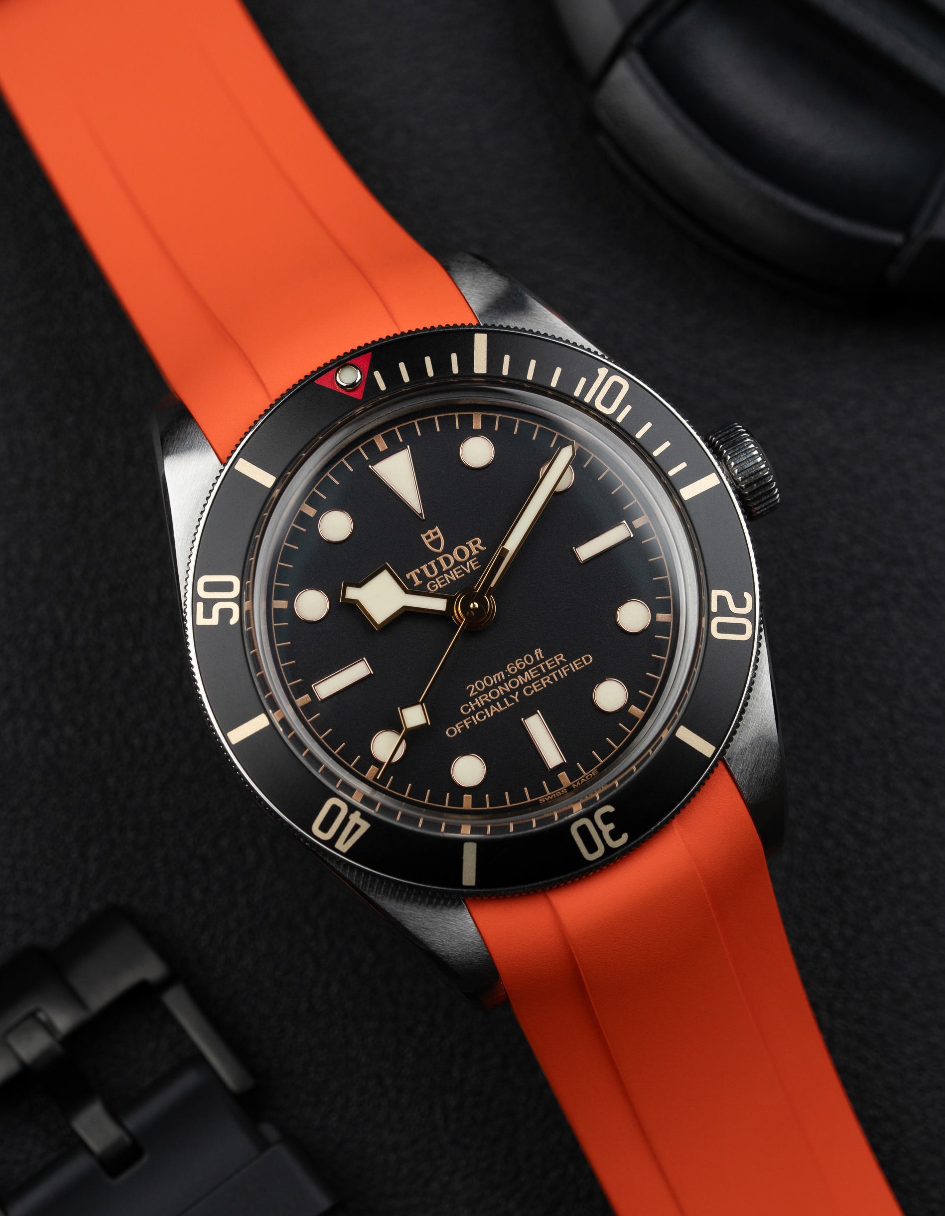 FKM Rubber Strap for Tudor BB58 Orange