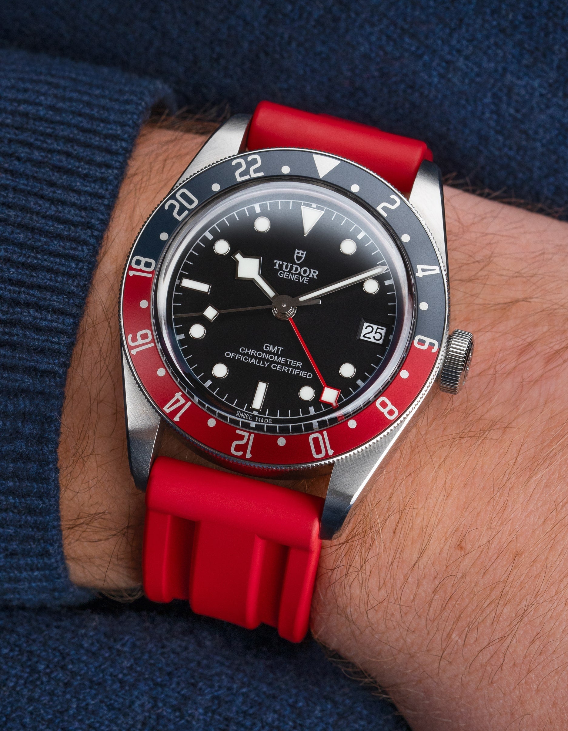 Rubber Strap for Tudor Black Bay GMT