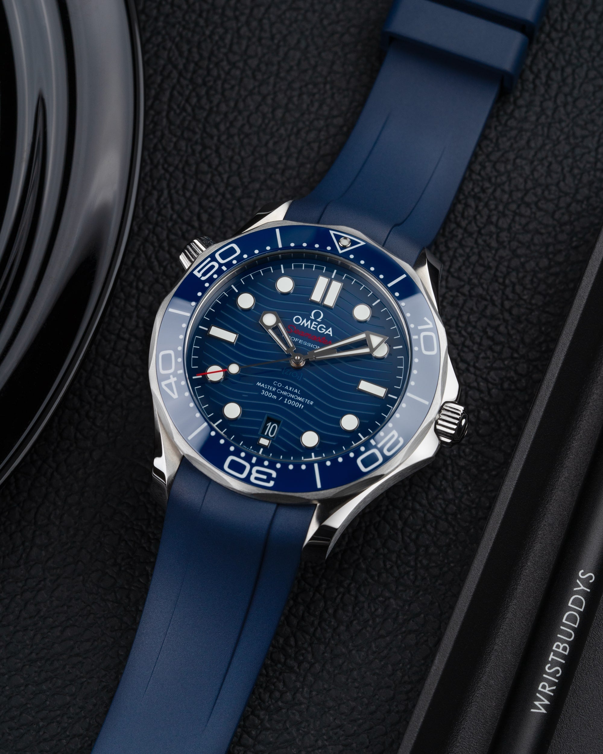 Rubber Strap for Omega Seamaster Diver 300 42mm Blue
