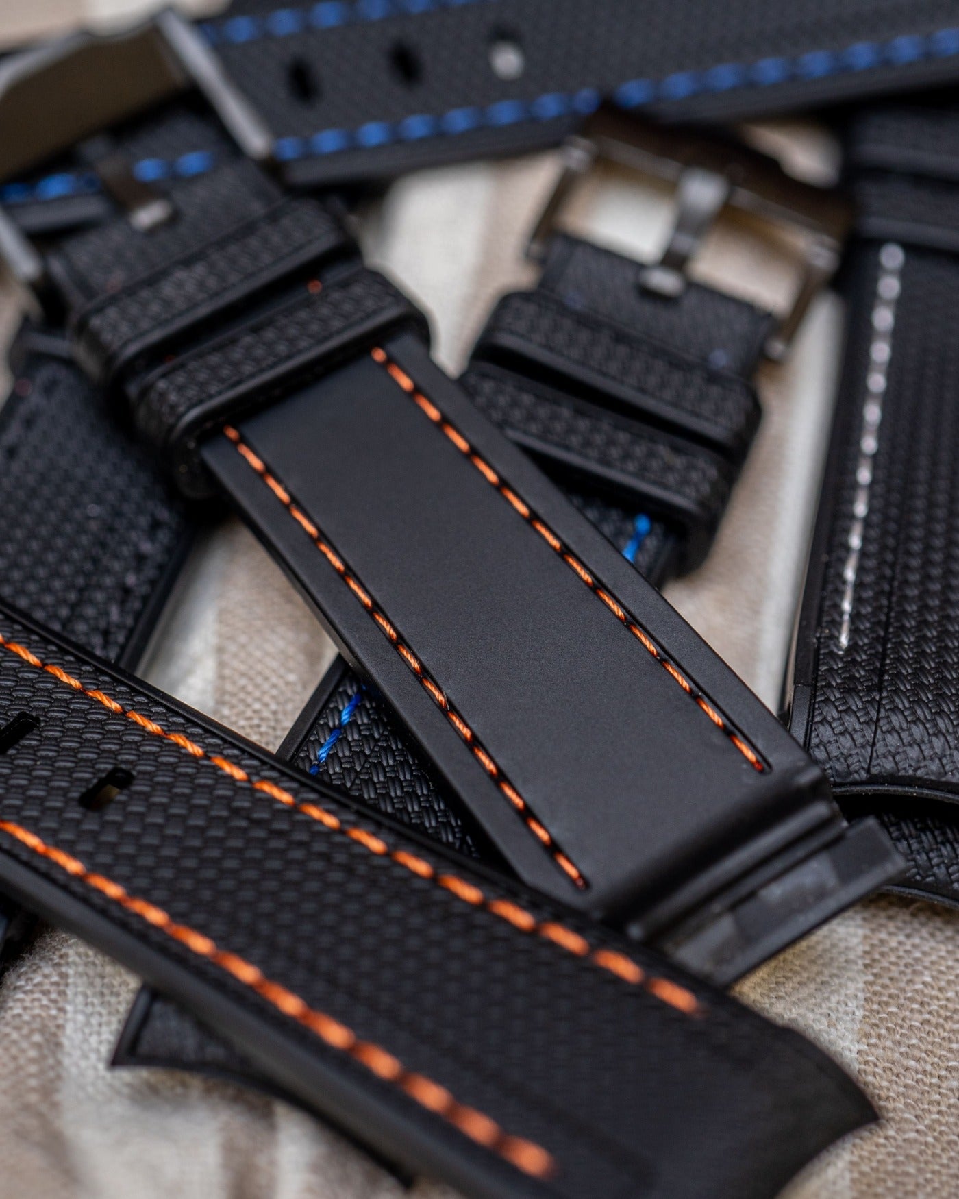 Curved Premium Rubber Strap for Speedmaster - Black