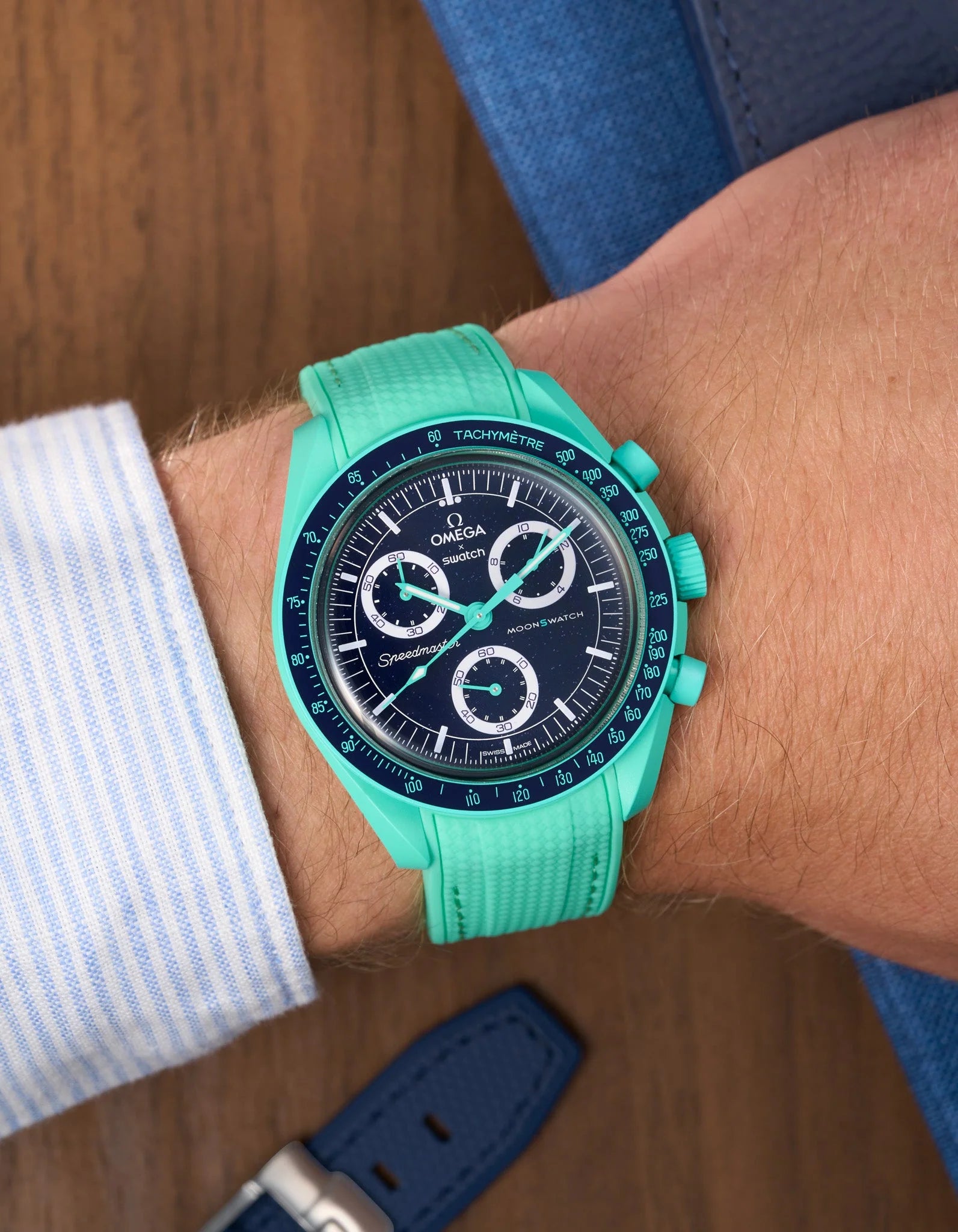 Rubber Strap for Omega X Swatch MoonSwatch Mission to Earth- Polar Lights