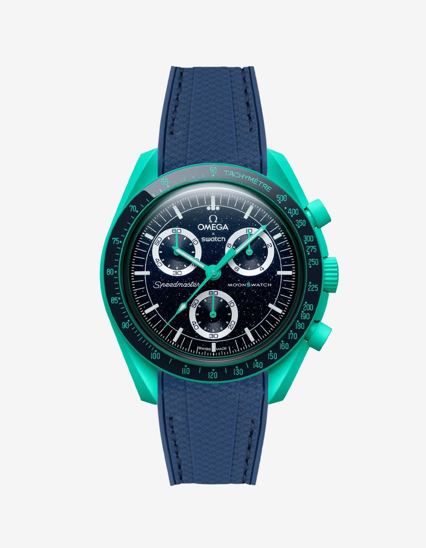 Rubber Strap for Omega X Swatch MoonSwatch Mission to Earth- Polar Lig