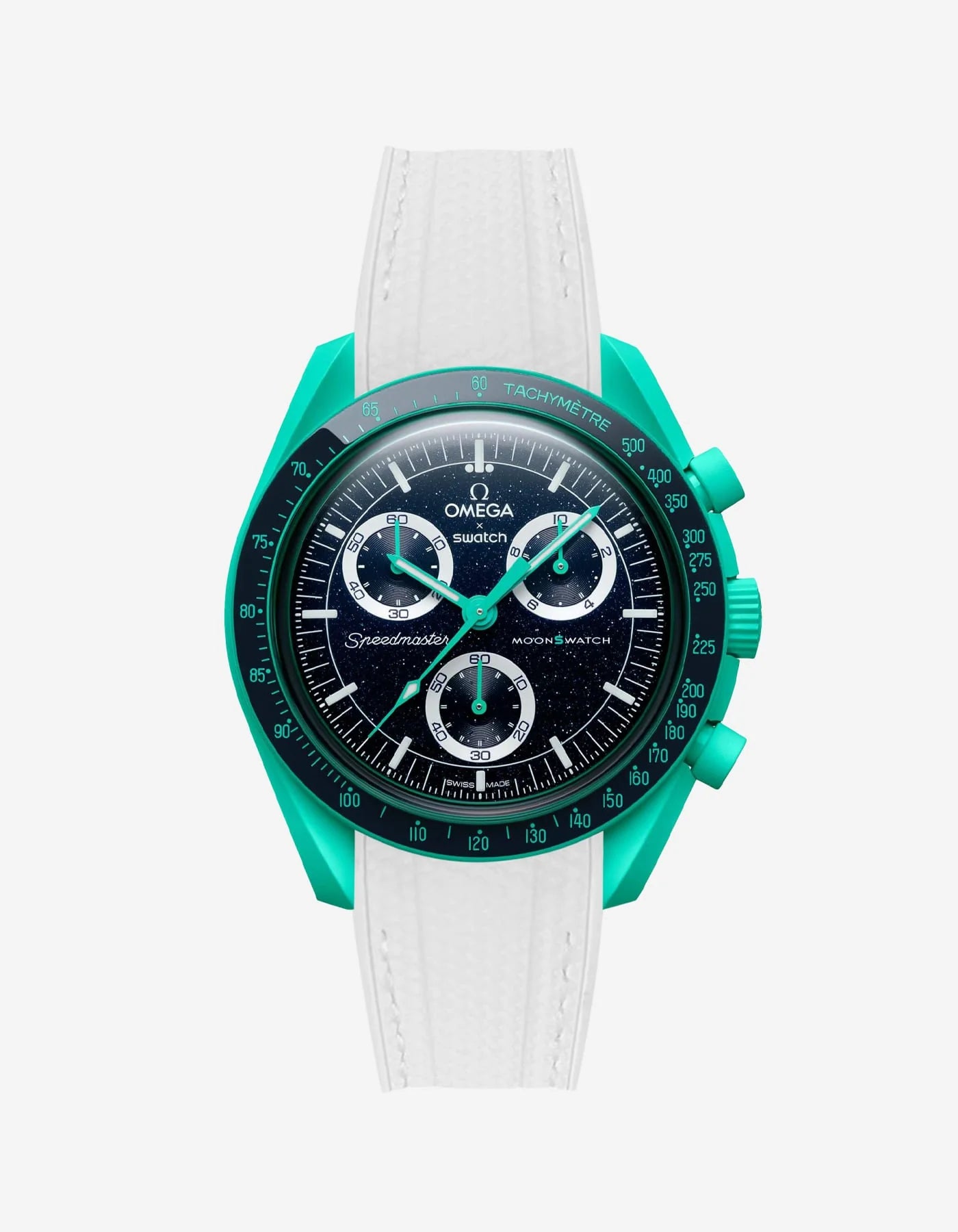 Rubber Strap for Omega X Swatch MoonSwatch Mission to Earth- Polar Lights