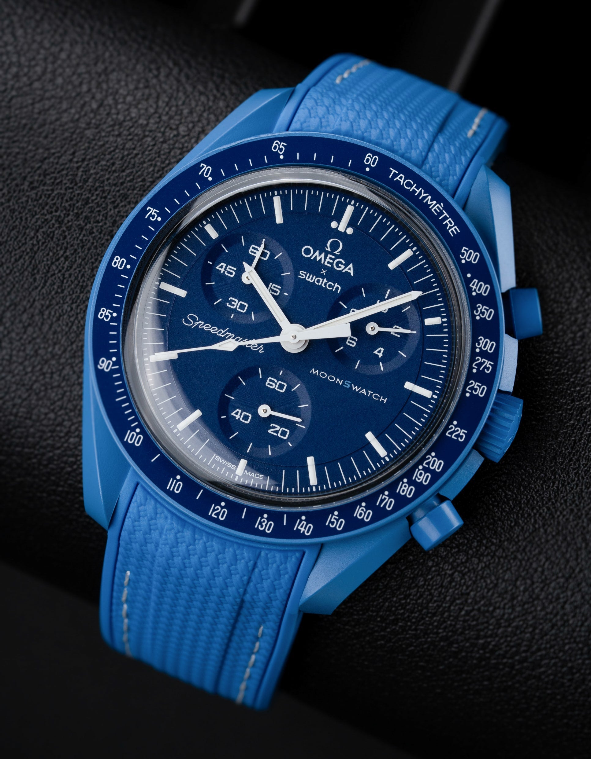 Curved Premium Rubber Strap - Neptune Blue