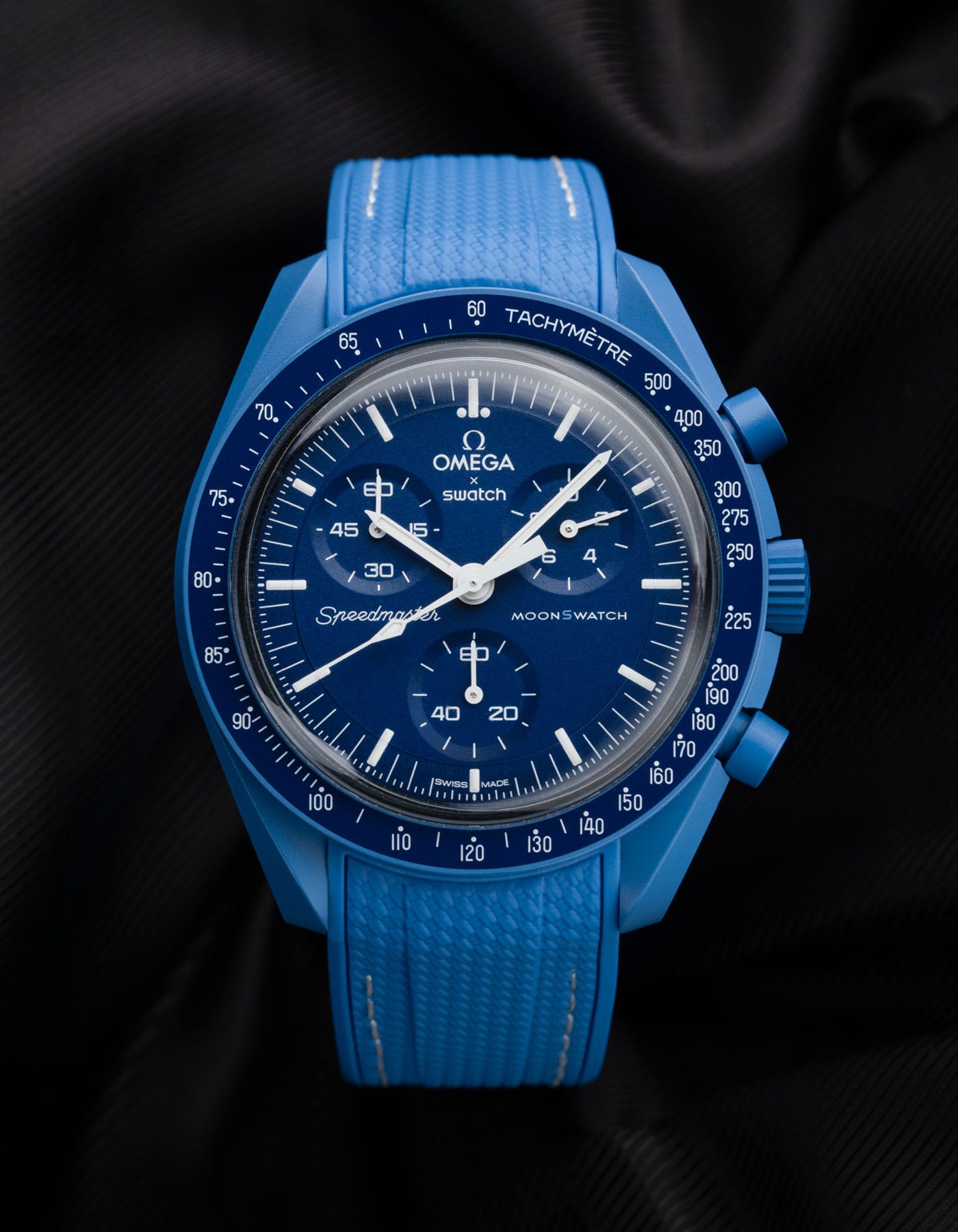 Curved Premium Rubber Strap - Neptune Blue