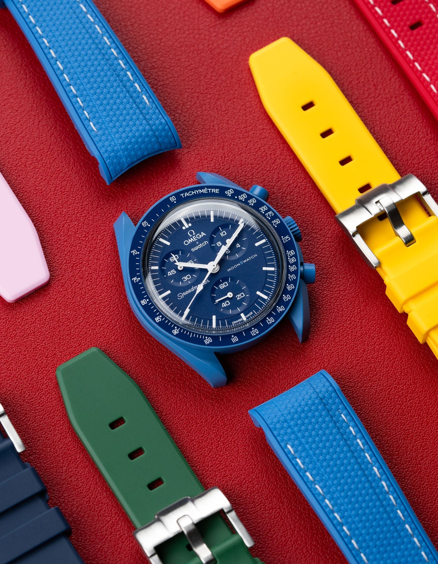 Curved Premium Rubber Strap - Neptune Blue