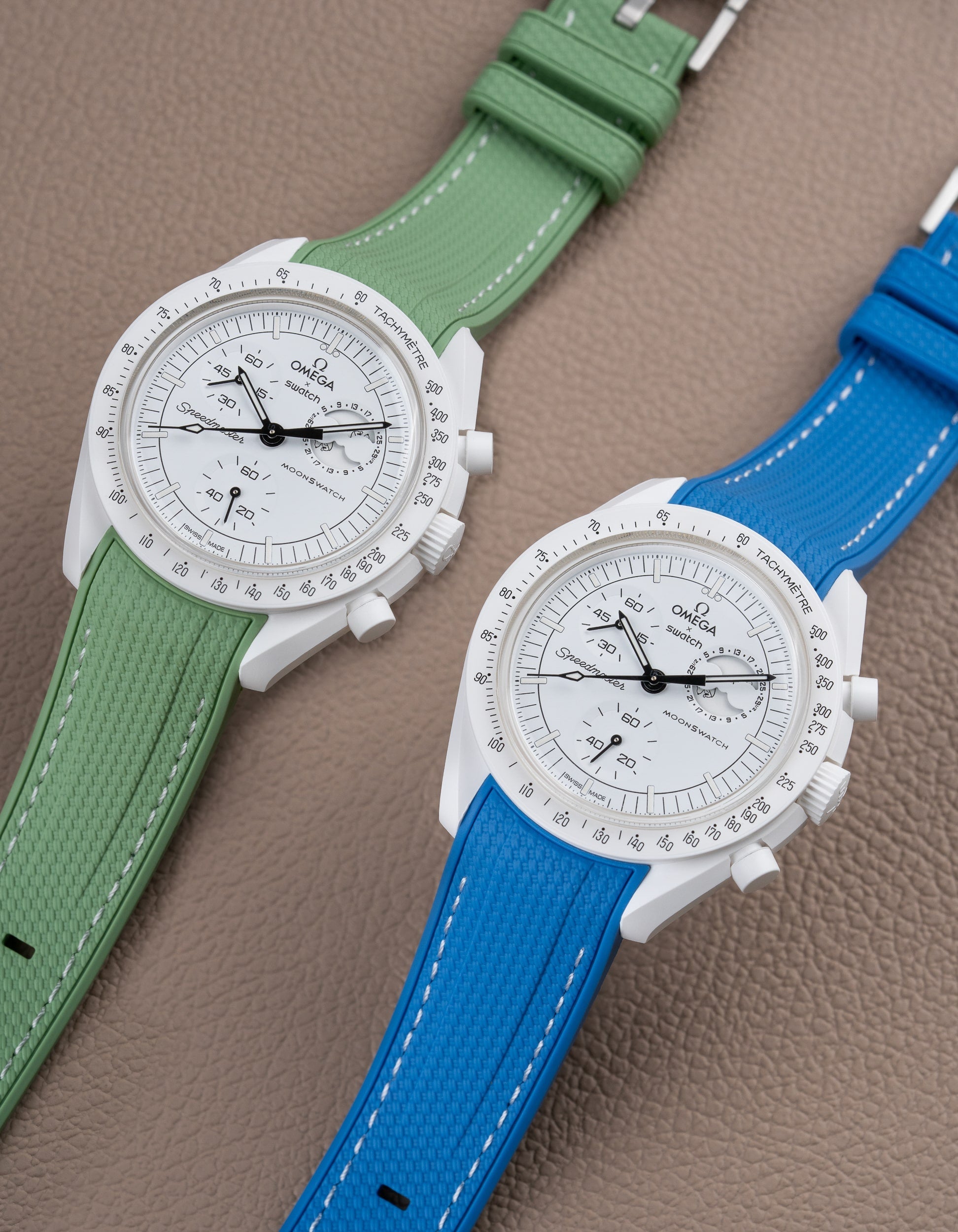 Curved Premium Rubber Strap - Neptune Blue