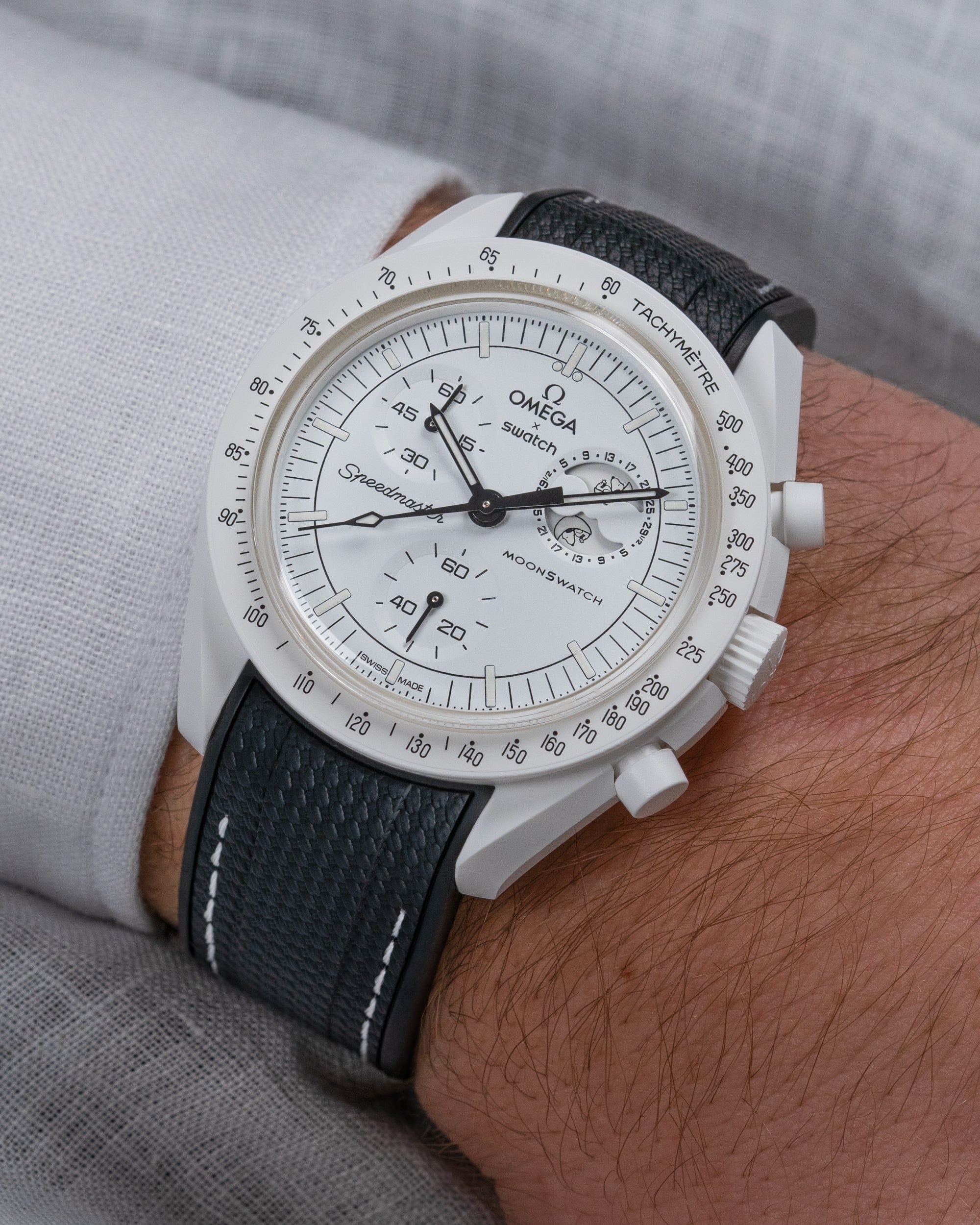 Rubber Strap for Omega X Swatch MoonSwatch Mission to The Moonphase
